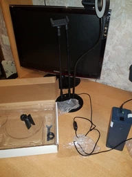 Держатель на прищепке с Led подсветкой Professional Live Stream для селфи съемок 24 диода Черный фото от покупателей 1