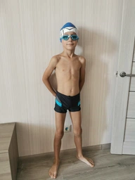 Подростковые плавки-шорты Aqua Speed Andy 349-32 146 см Серый/Синий (5908217664396)