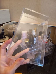Органайзер для косметики Cosmetic Storage Box 4 ящики 24 клітинки Прозорий фото від покупців 4