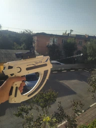 Водяной пистолет на аккумуляторе с прицелом Water Space Gun "CY 001" синий