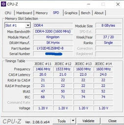 Оперативная память Kingston ValueRam SODIMM DDR4 8Gb 3200Mhz (KVR32S22S8/8)