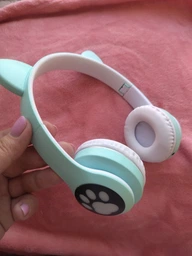 Навушники Bluetooth MDR CAT ear VZV-23M 7805 з підсвіткою, м'ятні фото от покупателей 1