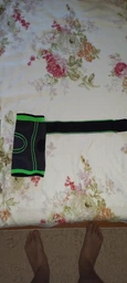 Бандаж коленного сустава KNEE SUPPORT / Наколенник эластичный для суставов, цвет серо-зеленый фото от покупателей 2
