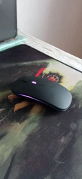 Беспроводная мышка Magic RGB подсветка USB Type-C зарядка бесшумная со встроенным аккумулятором Bluetooth+2.4G 297 Черный фото от покупателей 8