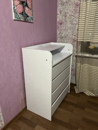 Пеленальный комод Эверест Микс 80х102х45 см Комби Сонома Белый Телескопические направляющие (3538) фото от покупателей 2
