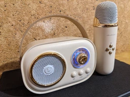 Портативная колонка караоке с микрофоном Pulse Platinum C-20 BT/TF/USB/FM с влагозащитой 5 Вт, розовая фото от покупателей 2