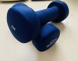 Гантелі для фітнесу неопренові Gymtek Queenfit 2х2кг темно-синій