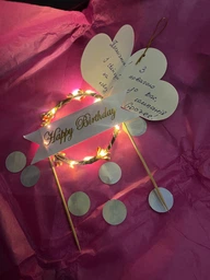 Топпер Для Торта Cветодиодный Happy Birthday Мягкий Свет фото от покупателей 4
