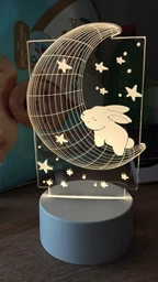 Настільний декоративний LED світильник-нічник, декоративна 3D лампа, дитячий нічник, дитяча нічна лампа, дитячий подарунок з LED ефектом 10*18 см Z-584 фото від покупців 10
