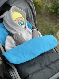 Тёплый конверт на флисе Серый Adamex для коляски и санок 1000083