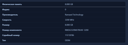 Оперативна пам'ять Samsung SODIMM DDR4 8Gb 3200MHz PC4-25600 (M471A1K43DB1-CWE) фото от покупателей 10