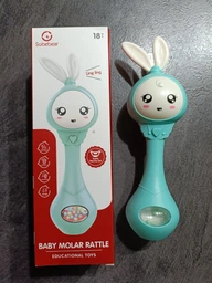 Игрушка развивающая Shantou Yisheng Музыкальная Зверята Зайка Бирюзовый (6902299130182-3) фото от покупателей 4