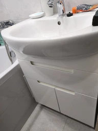 Тумба підлогова AQUA RODOS Квадро з умивальником Kolo Runa 50 см фото від покупців 7