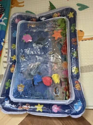 Детский развивающий водный коврик с водой и рыбками для детей фото от покупателей 1