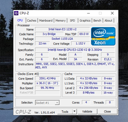 Процессор Intel Xeon E3-1230 v2 LGA1155 up to 3.70GHz 8 потоків Б/В