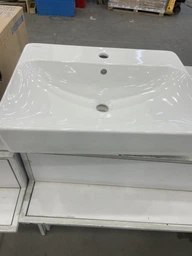 Geberit VARIFORM умивальник вбудовуваний на стільницю, прямокутний, 60*45см, з поличкою для отвору під змішувач, з переливом (500.780.01.2) фото від покупців 3