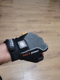 Рукавички для фітнесу та важкої атлетики Power System Man's Power PS-2580 чорно-сірий S фото від покупців 5