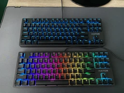 Клавиатура проводная Hator Rockfall 2 Mecha TKL Orange USB Lilac (HTK-724)