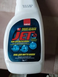 Спрей для чистки ванн Sano Jet Bathroom для мытья акриловых ванн 1 л (7290000287096) фото от покупателей 10