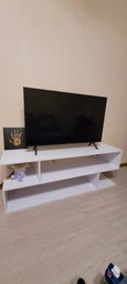 ТВ тумба Id27-178 Ш 1400 / В 526 / Г 398 Белый фото от покупателей 4
