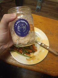 Мясо тушеное Frank Индейка пикантная в желе 460 г (4820192490122) фото от покупателей 1