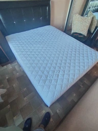 Наматрасник с бортами стеганый Viluta 120x200х25 Микрофибра Белый фото от покупателей 5