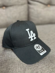 Кепка літня 47 Brand Mvp 47 Brand LOne Size Angeles Dodgers Raised Bas B-Rac12Ctp-Bka One Size Чорний/Сірий (194602042855)