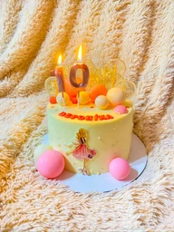 Свічки - цифри торт "1", висота - 5 см, колір - срібний металік фото від покупців 1