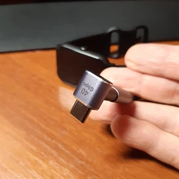 Угловой переходник адаптер OTG USB Type-C M/F (USB 4.0, 40Gbps, 100W, 8K) Metal Style-2 (48582) фото от покупателей 4