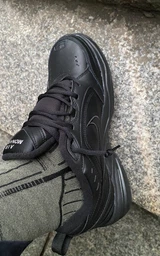 Мужские кроссовки кожаные Nike Air Monarch Iv 415445-101 42 (8.5US) 26.5 см Белый/Черный (885259549476)