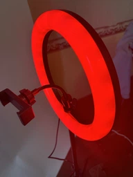 Профессиональная светодиодная LED цветная кольцевая лампа для селфи блогеров предметной сьемки 26 см для фото и видео со штативом фото от покупателей 1