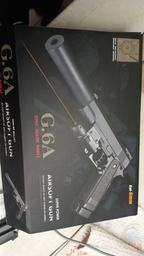 Страйкбольный пистолет Colt M1911 Galaxy G6A с глушителем и прицелом фото от покупателей 5