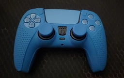 Силіконовий захисний синій чохол та накладки на стіки (thumb grips) DOBE для геймпада DualSense Sony PlayStation 5 консолі PS5 / PS5 Slim (Disk Drive / Digital Edition)