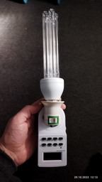 Кварцова бактерицидна лампа UVC 25W з вмикачем (безозонова) фото від покупців 1