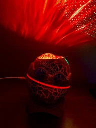 Проектор галактики Яйце, нічник зоряного неба лазерний, з Bluetooth колонкою, пультом Фіолетовий фото від покупців 8