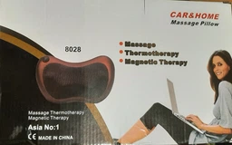 Масажна інфрачервона подушка, роликовий масажер для шиї та спини Massage Pillow Коричневий (v2473) фото від покупців 18
