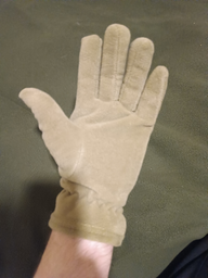 Теплые зимние флисовые военные перчатки для армии и военных зсу Бежевые фото от покупателей 1