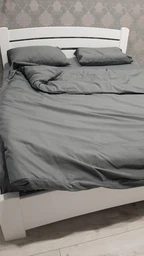 Комплект постельного белья Еней-Плюс Евро 200x220 см Luxe-0008 серый Microfiber (4820001331905) фото от покупателей 10
