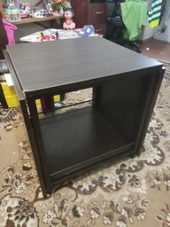 Стол журнальный трансформер Куб Комбо Ferrum-decor 540x532x500 Черный металл ДСП Дуб Сан-Марино 16 мм (KUB002) фото от покупателей 7