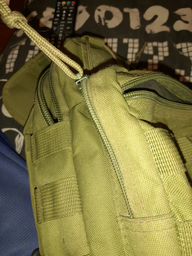 Тактичний штурмовий військовий рюкзак сумка з одного лямкою Armour Tactical М3 Oxford 600D (з системою MOLLE) 5 літрів Чорний фото від покупців 2