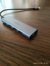 USB-хаб Ugreen CM511 5-в-1 USB-C > HDMI / 3xUSB 3.0 / PD 100W 4K-60Гц Темно-сірий (15597) фото від покупців 5