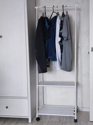 Стійка вішалка пересувна для одягу з полицею для взуття The New Coat Rack 365 CR на коліщатках фото від покупців 7