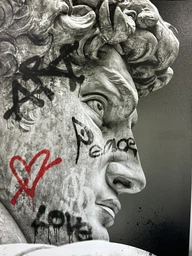 Картина Холстович David Zeus 60x40 см. Картина Давид Зевс для офиса, кабинета, интерьера фото от покупателей 1
