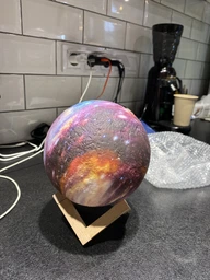 Ночник Светильник настольный 3D Moon COLOR Light Lamp Луна на пульте и сенсорное управление 15 см с аккумулятором 16 цветов GS-3153