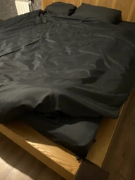Комплект постельного белья Эней-Плюс Двуспальный 175x210 см Luxe-0025 черный Microfiber (4820001412222) фото от покупателей 4