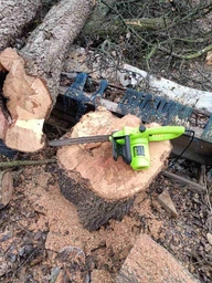 Електропила ланцюгова пила Grunhelm GES17-35B шина 35 см, з легким стартом, для обрізання сучків і чагарників фото від покупців 1