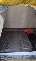 Намет 4-місний туристичний GreenCamp GC1004 з тамбуром, кемпінгова палатка для відпочинку та походів, сімейний сірий фото від покупців 1