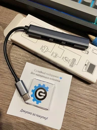 USB Type-C хаб, концентратор / розгалужувач для ноутбука Addap UH-05C, на 4 порти USB, Gray (7809) фото від покупців 8