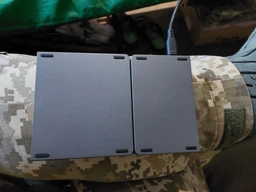 Бездротова клавіатура ENG,RU,UKR складна з тачпадом B089T Bluetooth Foldable Keyboard dark gray фото від покупців 1