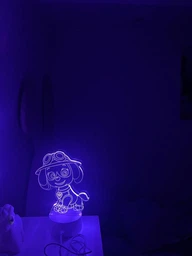 3D светильник ночник Paw Patrol Щенячий патруль Скай 20 см Разноцветный